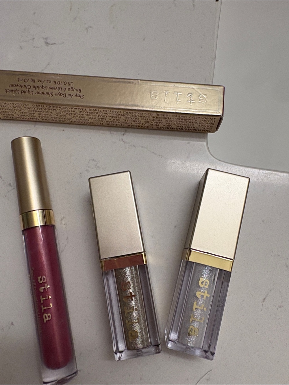 Stila Eyeshadow & Liquid Glitter Trio - Pink Mauve and Gold Shimmers